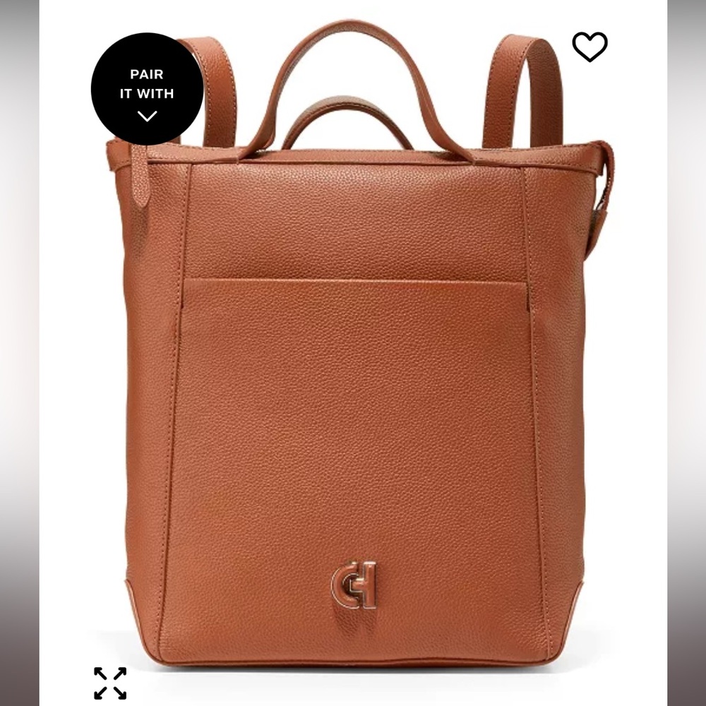 Cole Haan Convertible Leather Backpack